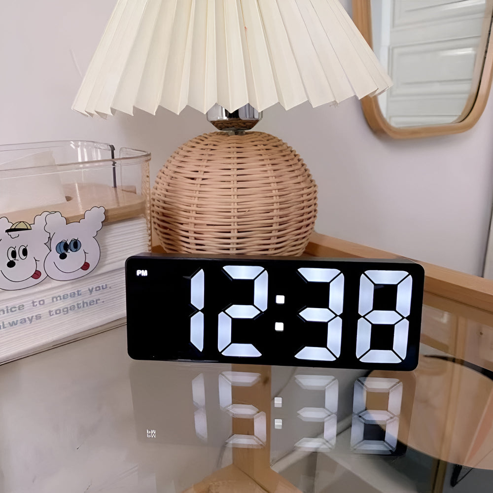 **Digital LED Mirror Alarm Clock** – Modern Elegance with Practical Features 2
