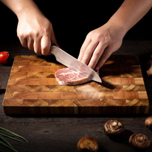 Double-Sided Acacia Wood Cutting Board – Elegant Kitchen Essential for Effortless Food Prep 1