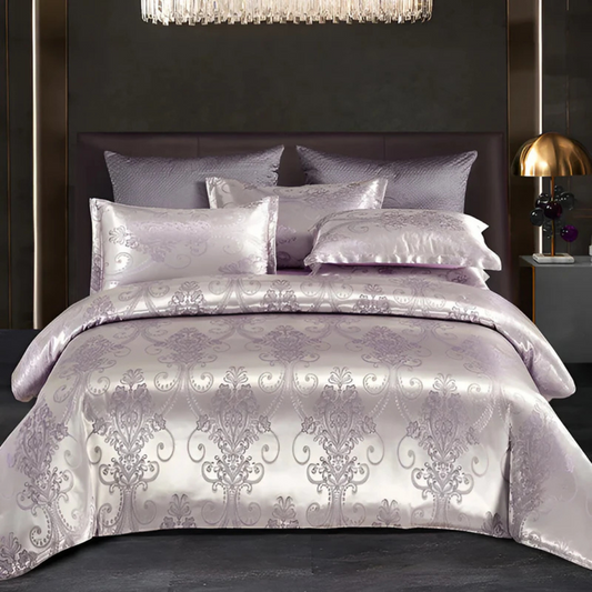 Duvet Cover Satin Floral Set – Luxurious Design for Serene Sleep 1