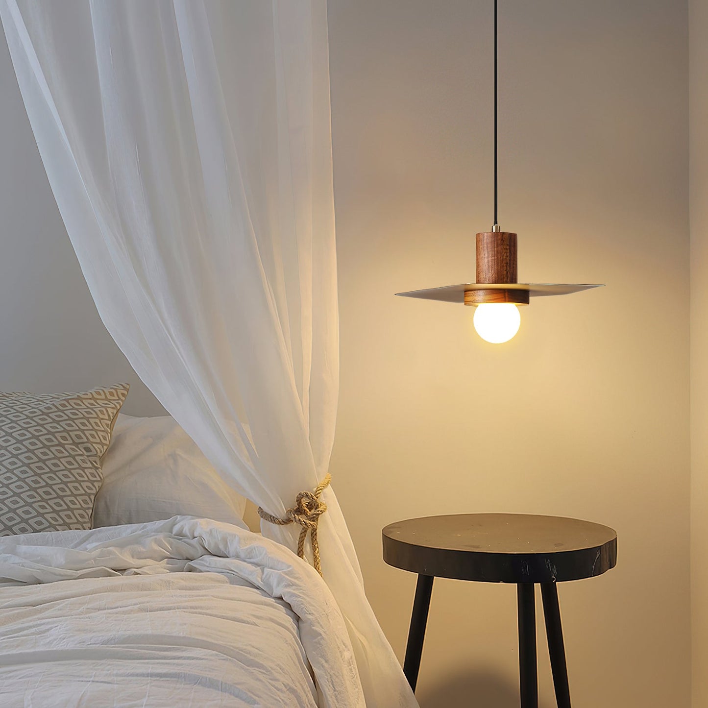 Elara Pendant Light – Elegant Wood and Brass Design for Modern Spaces 2