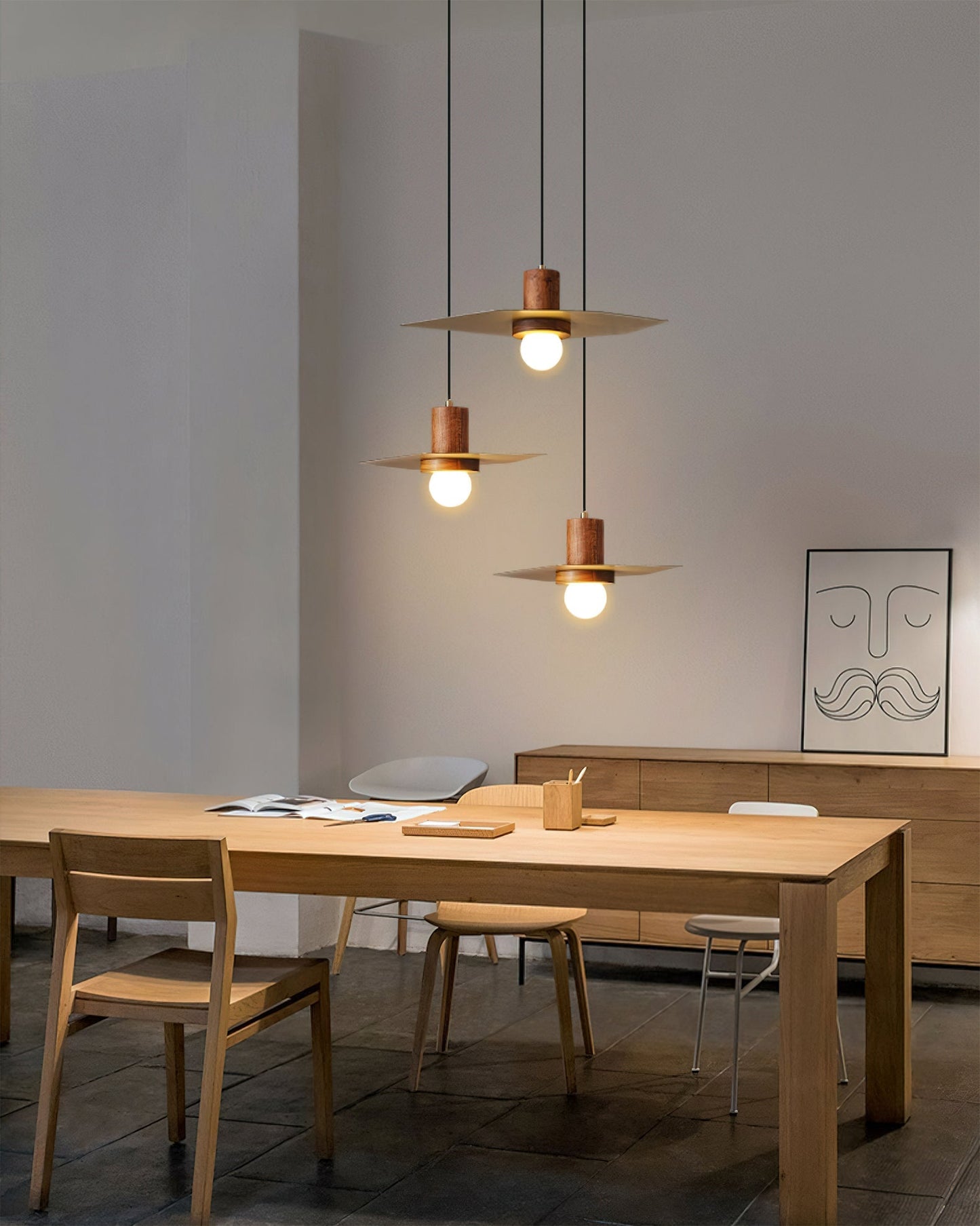 Elara Pendant Light – Elegant Wood and Brass Design for Modern Spaces 5