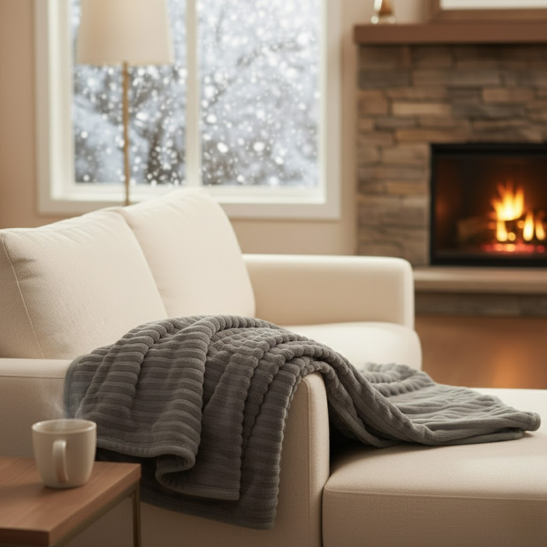 Electric Heated Throw Blanket – Cozy Warmth for Chilly Nights 1