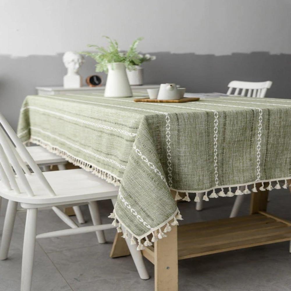 Elegant Cotton Linen Tablecloth – Elevate Your Dining Experience 0