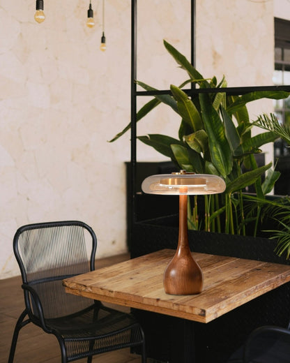 Elegant Table Lamp Wood Glass – Soft, Inviting Glow for Cozy Spaces 6