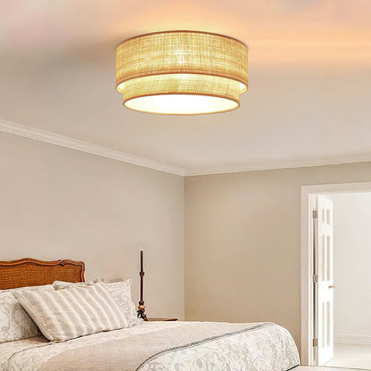 Emiko Rattan Pendant Light – Handwoven Raffia Style with Warm Glow 3