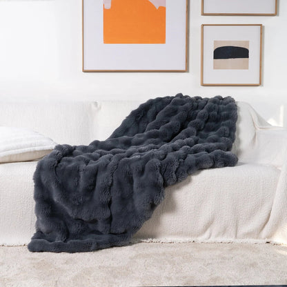 Faux Fur Throw Blanket Rabbit Pattern – Luxurious Comfort For Every Occasion 11