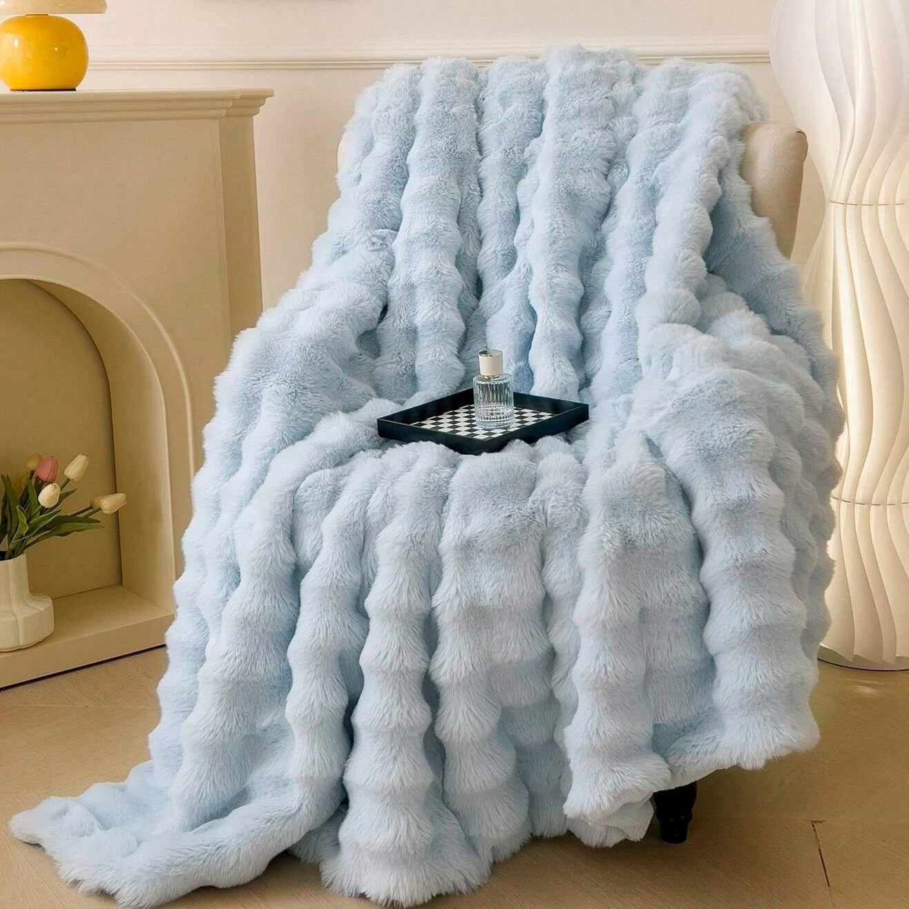 Faux Fur Throw Blanket Rabbit Pattern – Luxurious Comfort For Every Occasion 3