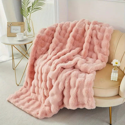 Faux Fur Throw Blanket Rabbit Pattern – Luxurious Comfort For Every Occasion 7