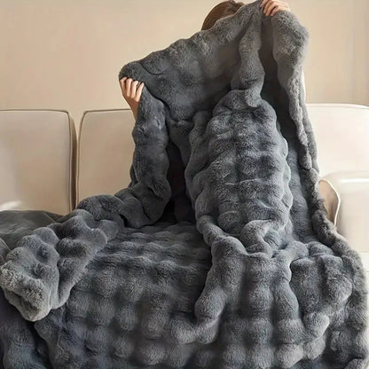 Faux Fur Throw Blanket Rabbit Pattern – Luxurious Comfort For Every Occasion 8