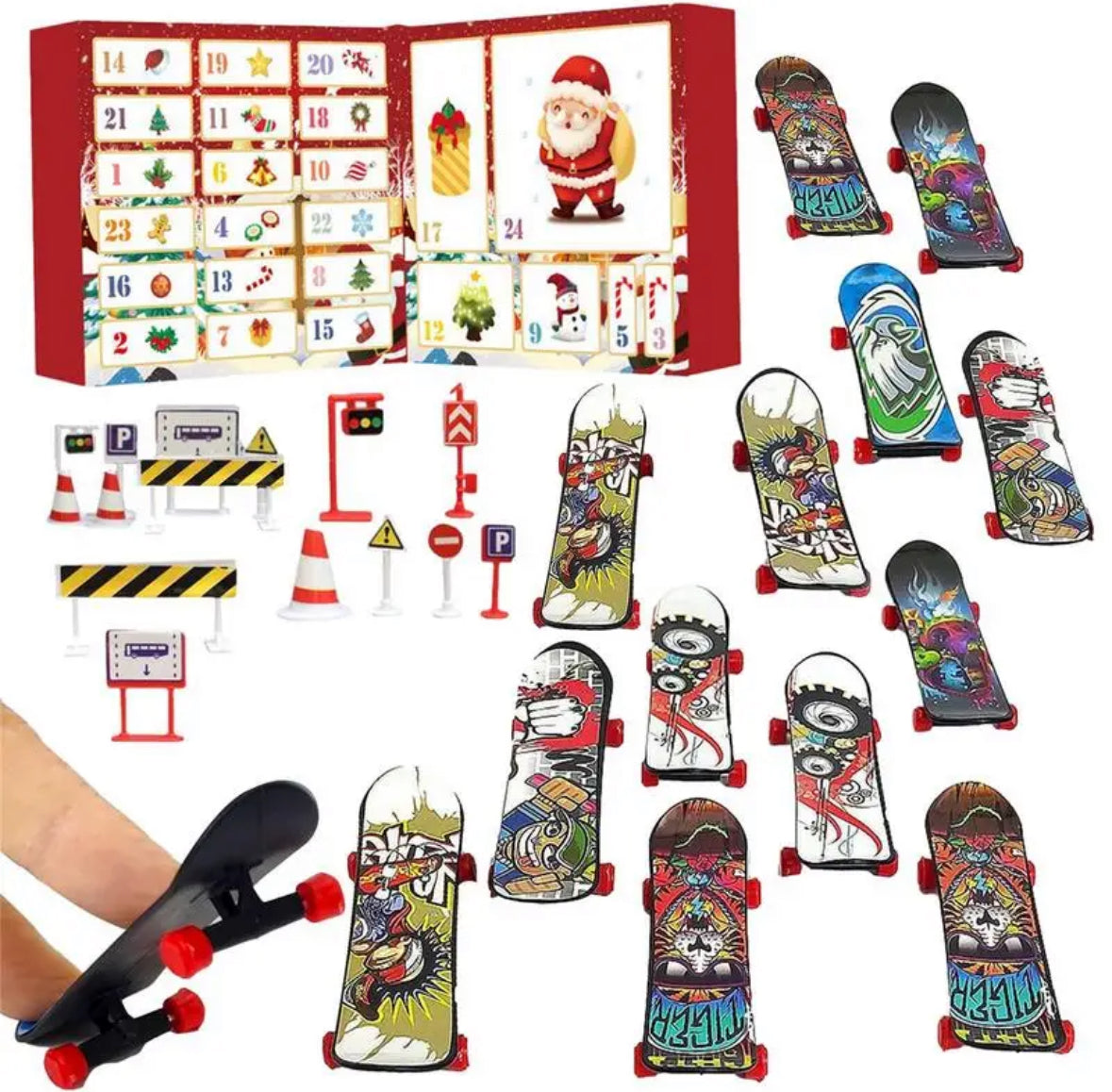 Finger Fun Skateboard Advent Calendar – Daily Surprises for Aspiring Skaters 0