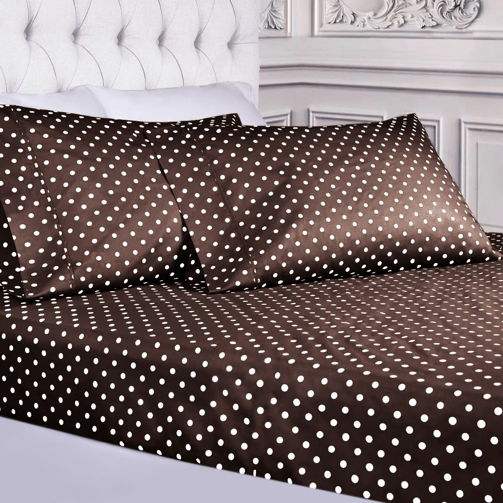 **Fitted Sheet Brown Dots** – Premium Comfort for Restful Sleep 3