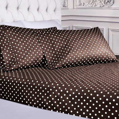 **Fitted Sheet Brown Dots** – Premium Comfort for Restful Sleep 3