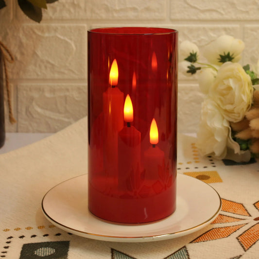 Flameless LED Candles with 3 Wicks – Elegant Glow for Cozy Evenings 0