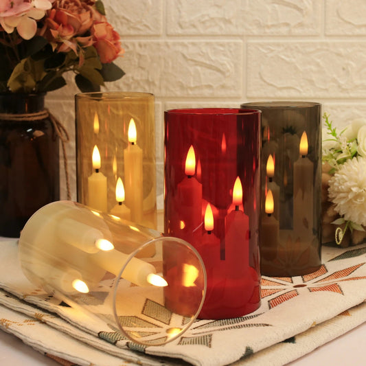 Flameless LED Candles with 3 Wicks – Elegant Glow for Cozy Evenings 1