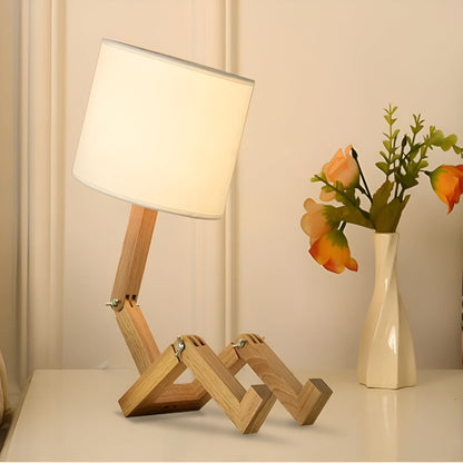 Flexible Wooden Robot Lamp – Transform Your Space with Creative Illumination 0