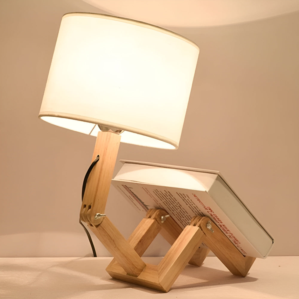 Flexible Wooden Robot Lamp – Transform Your Space with Creative Illumination 2