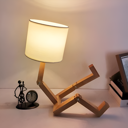 Flexible Wooden Robot Lamp – Transform Your Space with Creative Illumination 3