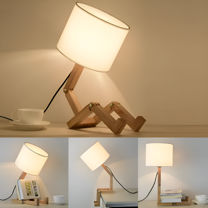 Flexible Wooden Robot Lamp – Transform Your Space with Creative Illumination 4