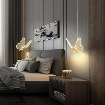 FlutterGlow Pendant Light – Unique Butterfly Design with Warm Illumination 0