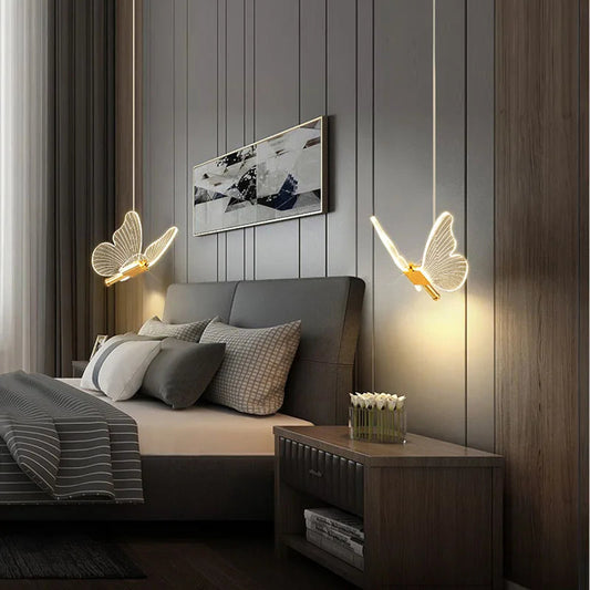 FlutterGlow Pendant Light – Unique Butterfly Design with Warm Illumination 0