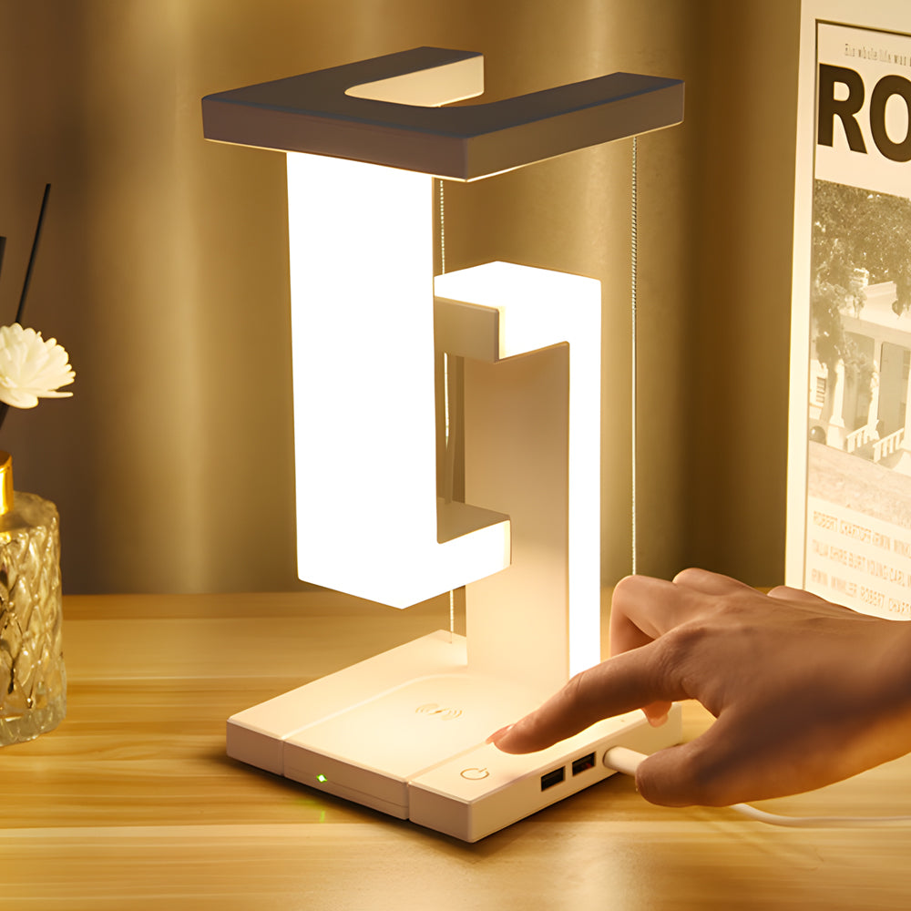 GlideLite Floating LED Table Lamp – Modern Design with Wireless Charging 0