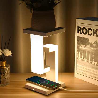 GlideLite Floating LED Table Lamp – Modern Design with Wireless Charging 1