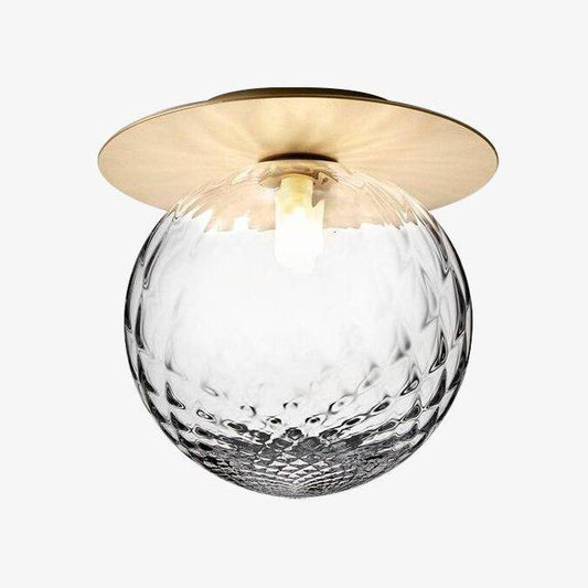 Gold LED Ceiling Light With Glass Ball – Elegant Ambiance For Modern Spaces 0