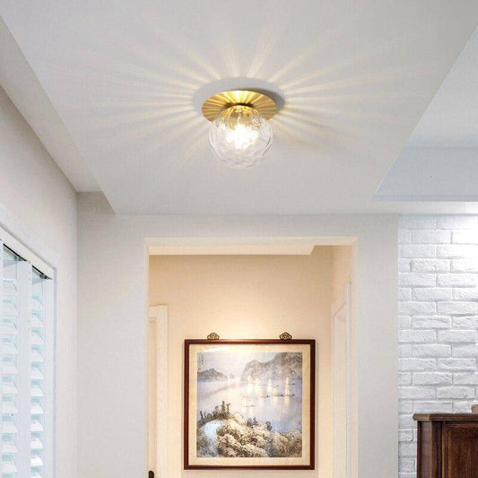 Gold LED Ceiling Light With Glass Ball – Elegant Ambiance For Modern Spaces 1