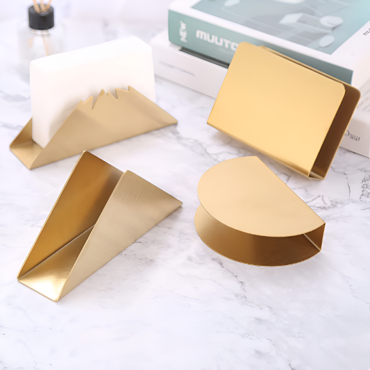 Gold Metallic Napkin Holder – Elegant Accent for Stylish Dining 1