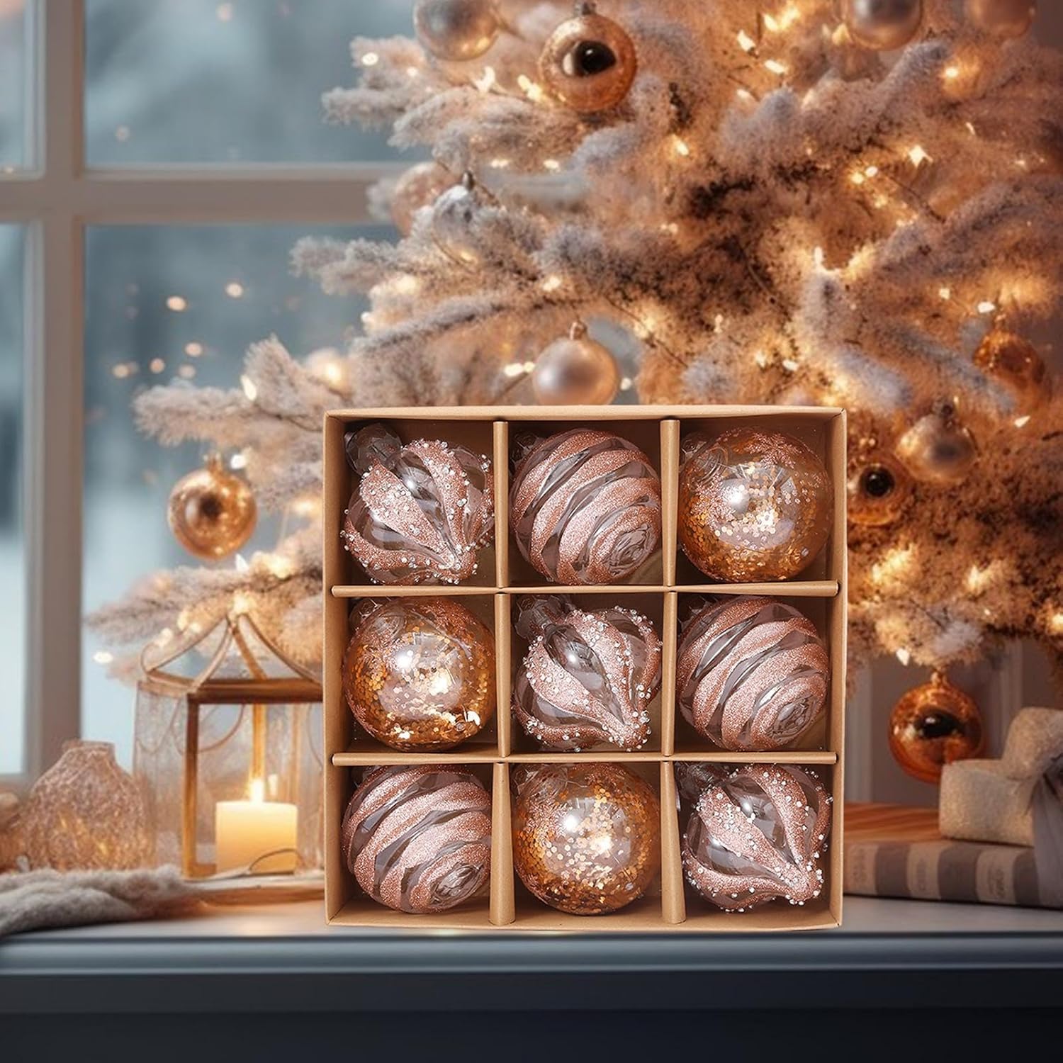 Golden Christmas Baubles Set – Stylish Touch for Holiday Cheer 6