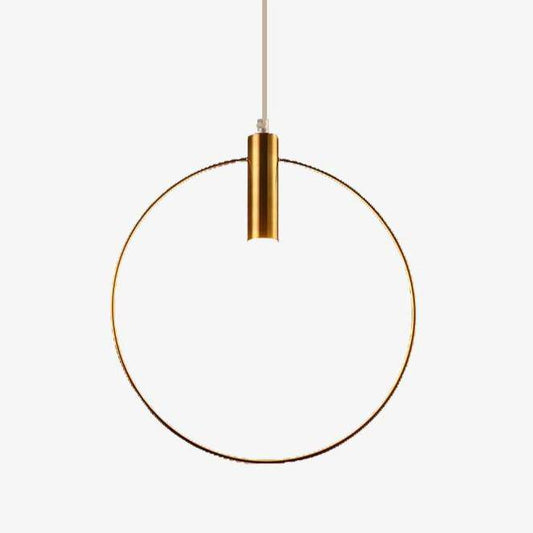 Golden LED Pendant Lamp Round Shape – Modern Aesthetic for Stylish Spaces 0