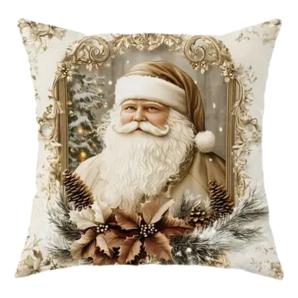 Golden Velvet Christmas Cushion Covers – Elegant Accents for Festive Charm 0