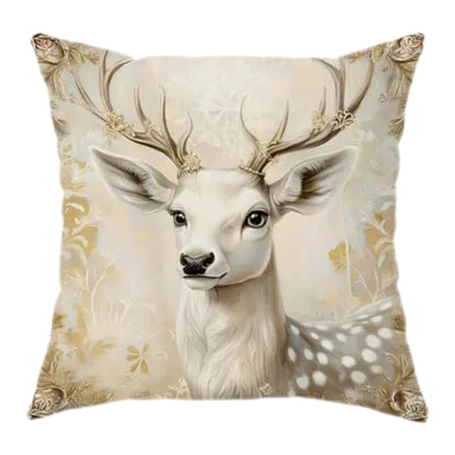 Golden Velvet Christmas Cushion Covers – Elegant Accents for Festive Charm 4