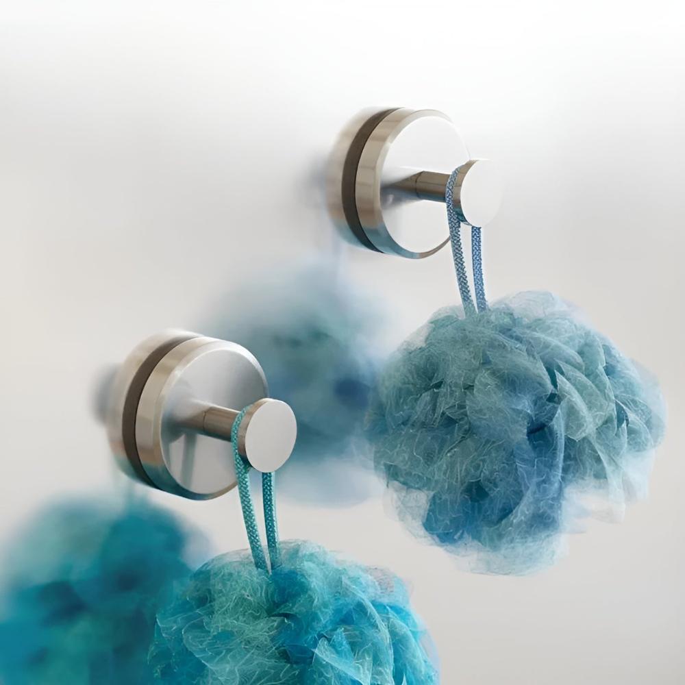 Grip-Lock Shower Curtain Rings – Innovative Suction Cup Hooks for Versatile Storage 0