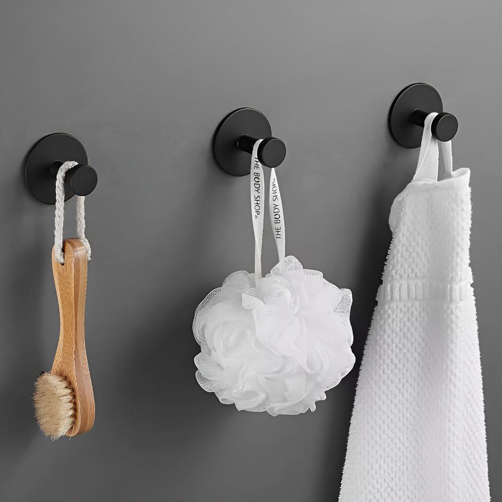 Grip-Lock Shower Curtain Rings – Innovative Suction Cup Hooks for Versatile Storage 1