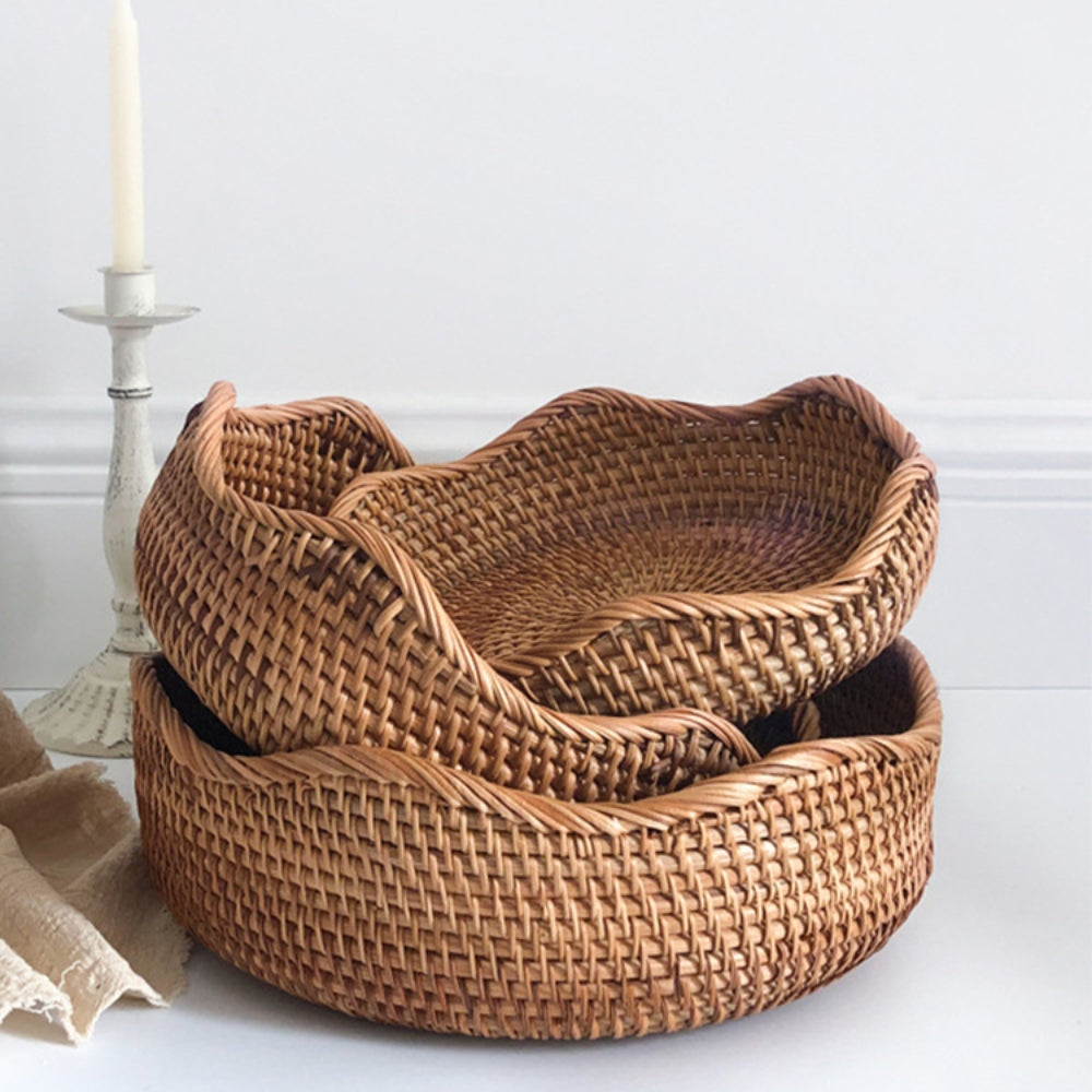 Hand-Woven Rattan Storage Basket – Rustic Charm for Stylish Organization 0