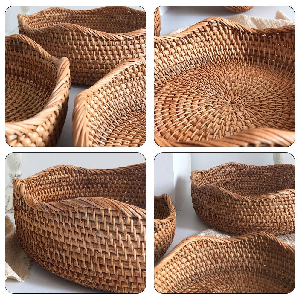 Hand-Woven Rattan Storage Basket – Rustic Charm for Stylish Organization 4