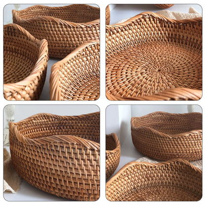 Hand-Woven Rattan Storage Basket – Rustic Charm for Stylish Organization 4