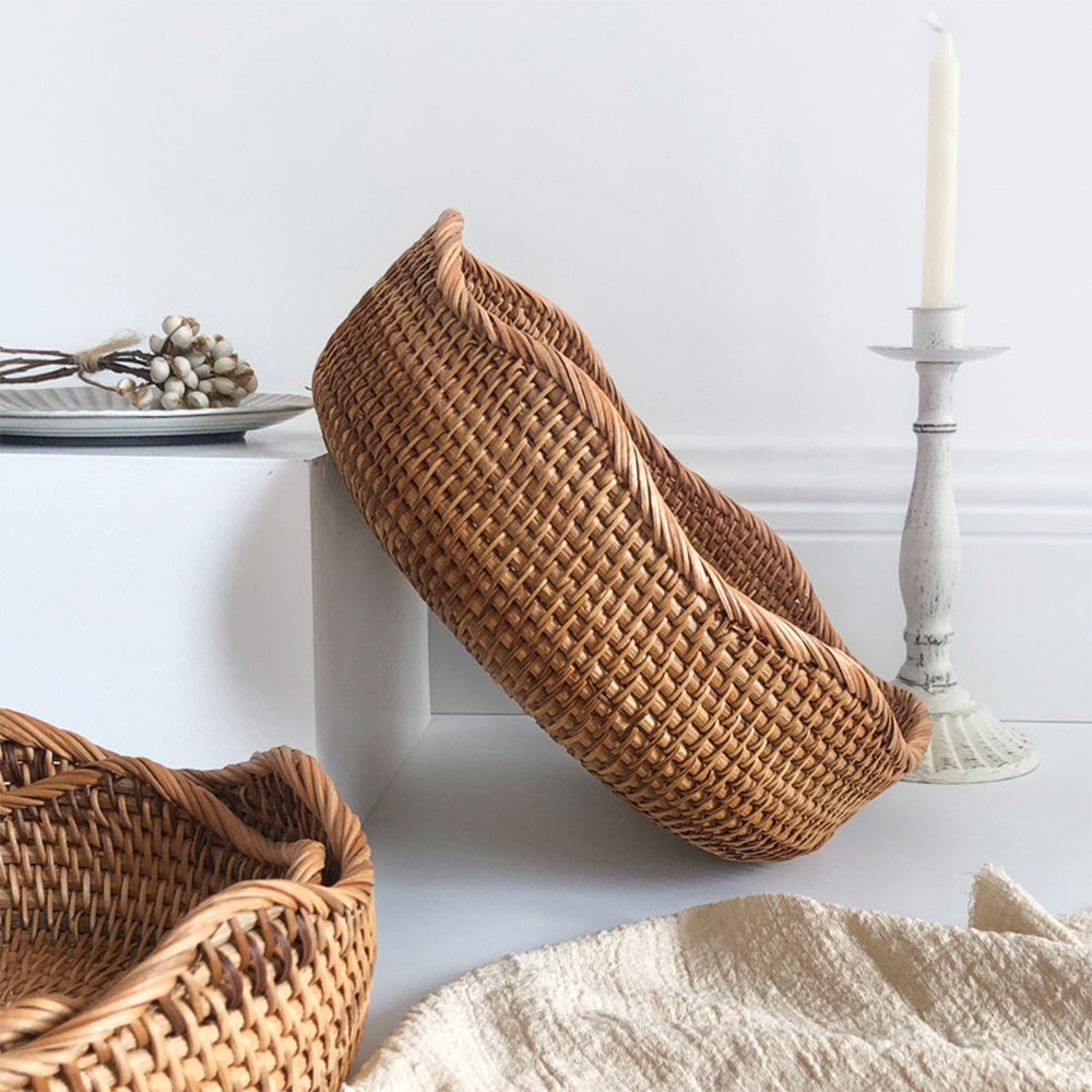 Hand-Woven Rattan Storage Basket – Rustic Charm for Stylish Organization 5