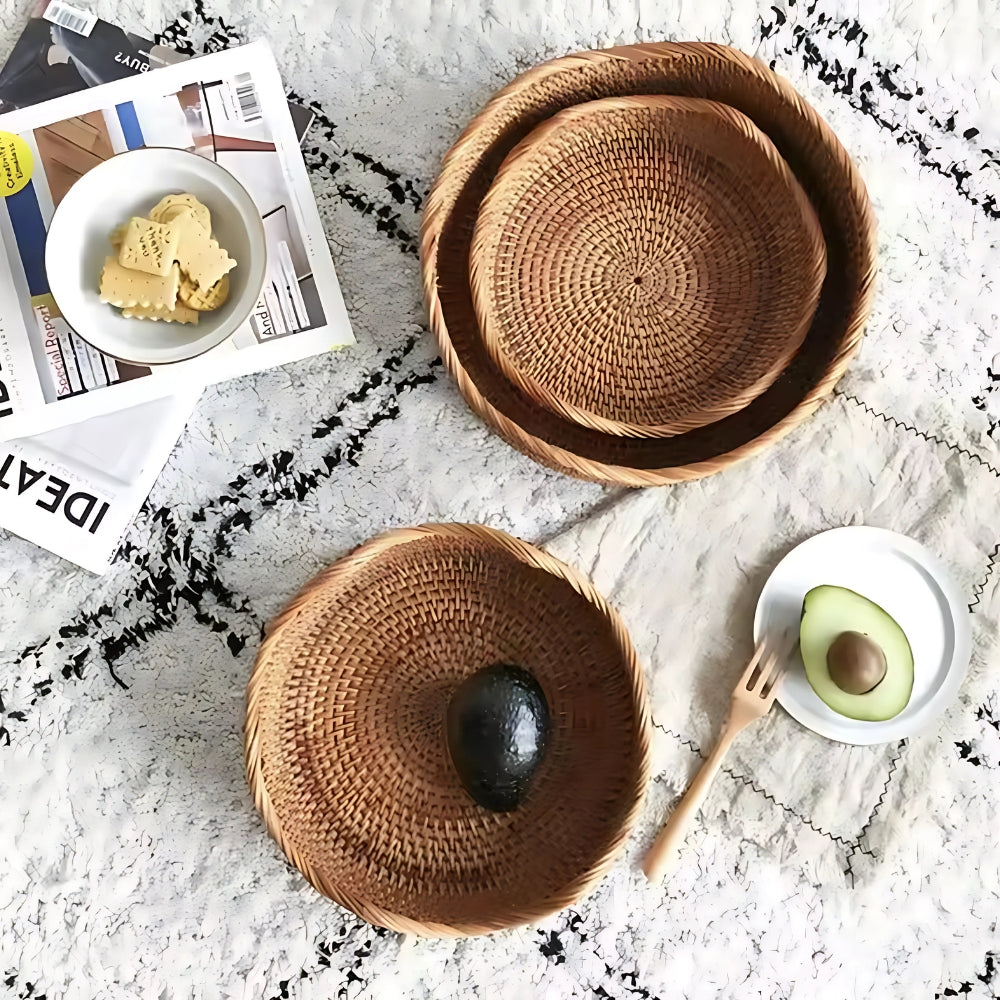 Hand-Woven Rattan Storage Basket – Rustic Charm for Stylish Organization 6