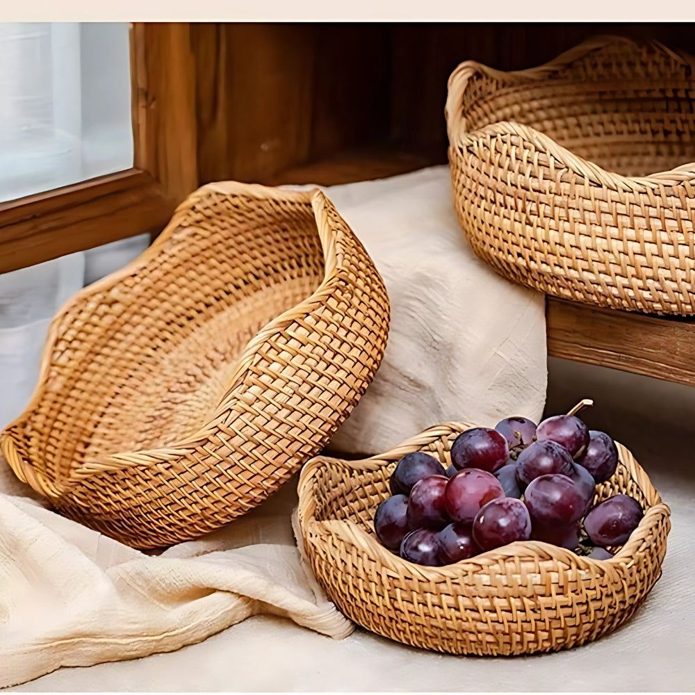 Hand-Woven Rattan Storage Basket – Rustic Charm for Stylish Organization 7