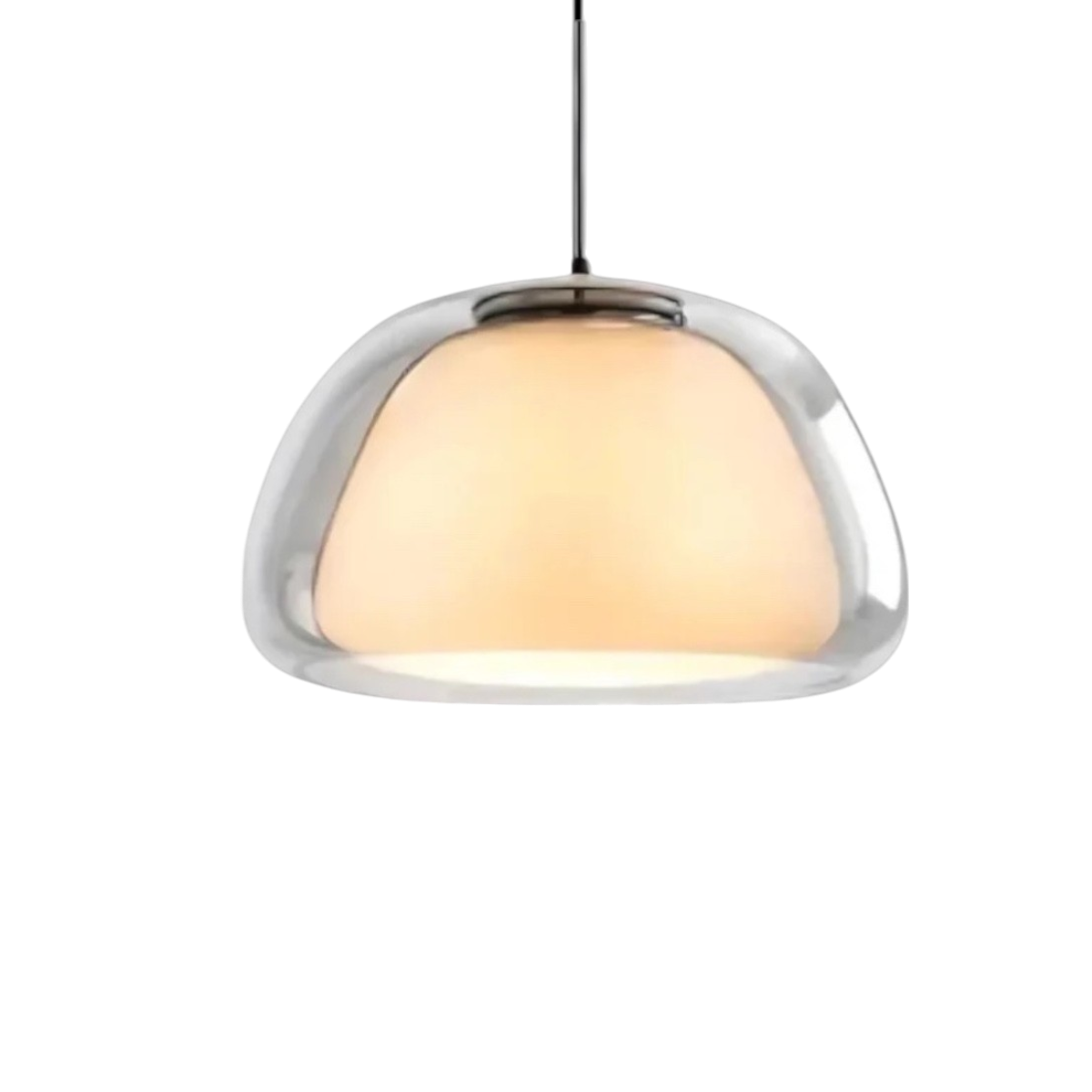 Hanging Light Glass Sphere Duo – Stylish Design with Warm Illumination 1