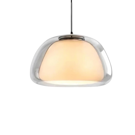 Hanging Light Glass Sphere Duo – Stylish Design with Warm Illumination 1