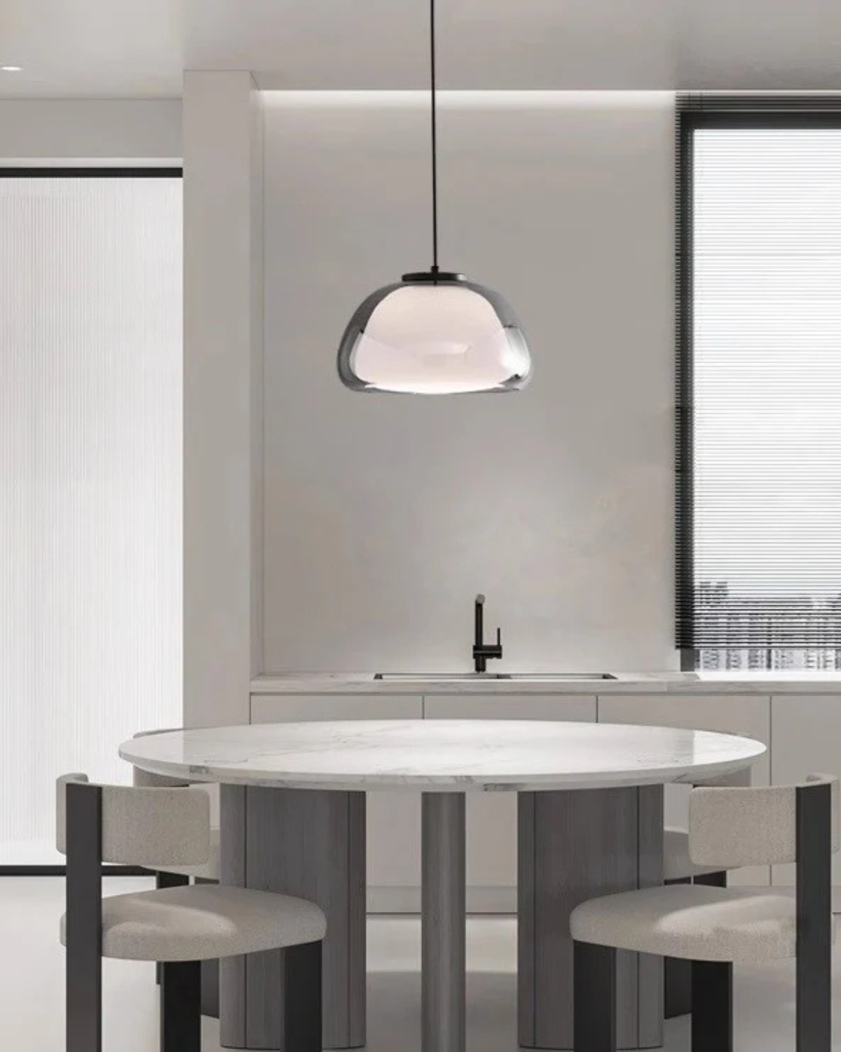 Hanging Light Glass Sphere Duo – Stylish Design with Warm Illumination 6