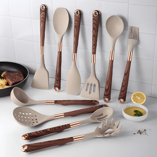 Heat-Resistant Silicone Kitchen Utensils Set – Essential Tools for Effortless Cooking 0
