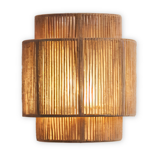 Hemp Rattan Wall Light – Soft Boho Glow for Tranquil Spaces 0