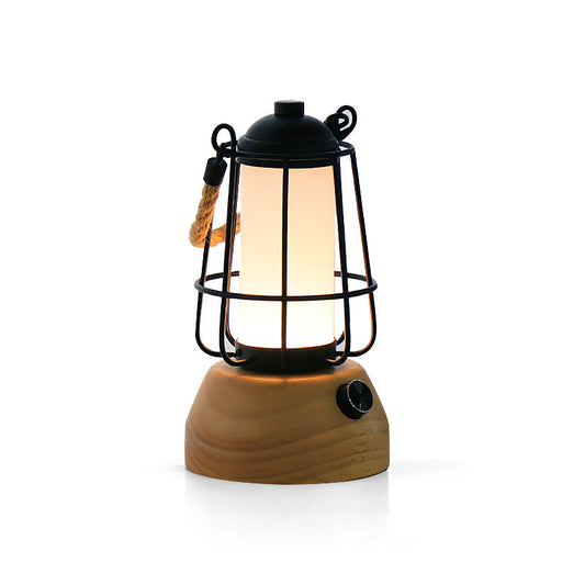 Hemp Rope Lantern Table Lamp – Charming Outdoor Light with Rustic Style 0