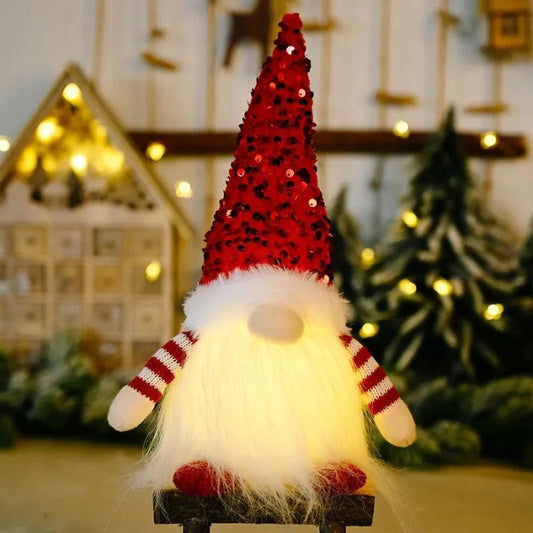 Illuminated Christmas Gnome Decoration – Charming Accent with Soft, Twinkling Lights 0