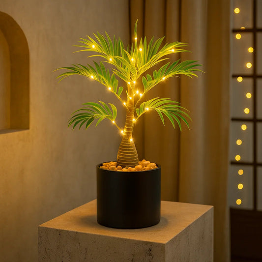 Island Palm Table Lamp – Tropical Ambiance for Cozy Evenings 0