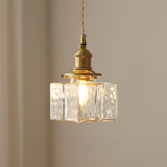 Jewel Glass Brass Pendant Light – Elegant Centerpiece for Modern Spaces 0